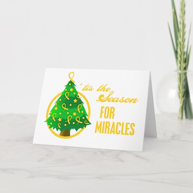 Childhood Cancer Christmas Miracles Holiday Card (Front)