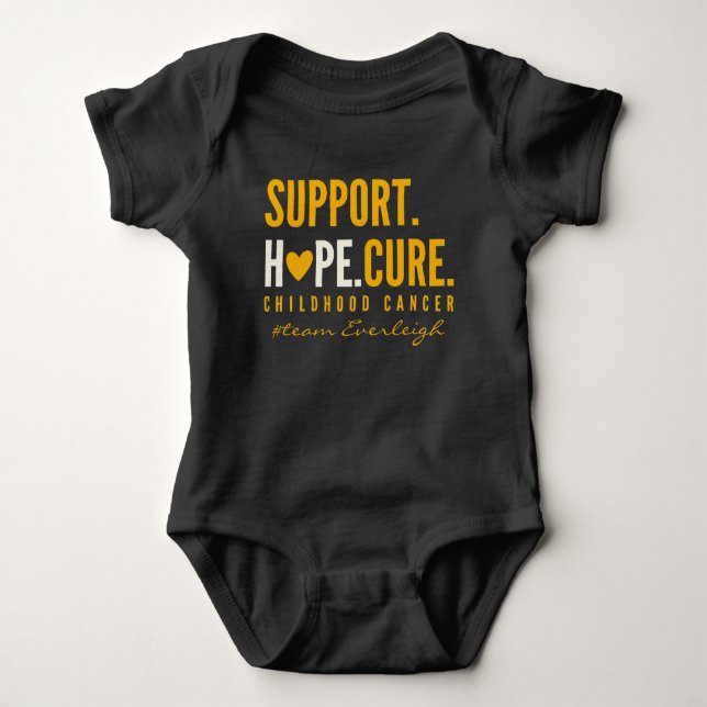 childhood cancer Custom Baby Bodysuit One-Piece (Front)