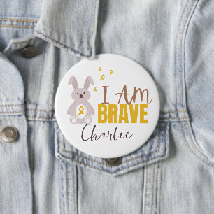 childhood cancer. Custom name. brave . Button