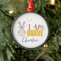 childhood cancer. Custom name.brave. Ornament