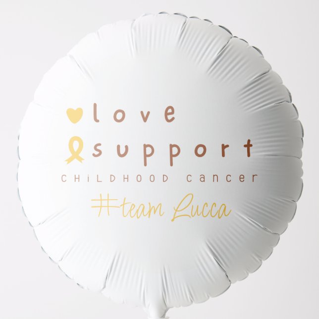 childhood cancer Custom Name Helium Balloons (Front)