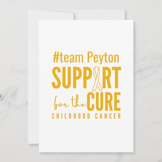 childhood cancer custom name Invitation Cards (Front)