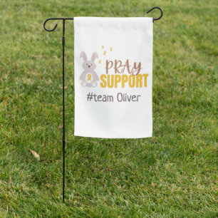 childhood cancer. Custom pray support Garden Flag