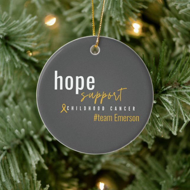 childhood cancer Custom #team name Ornament (Tree)