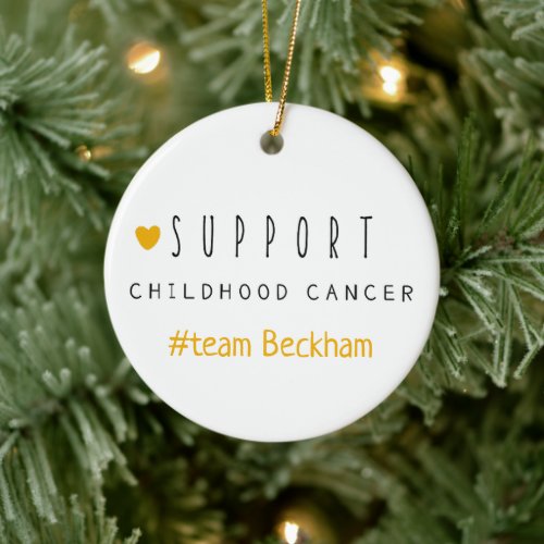 childhood cancer Custom team name Ornaments