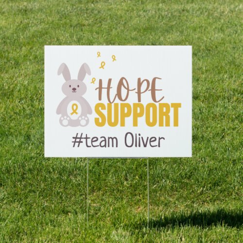 childhood cancer Custom team name Yard Sign 