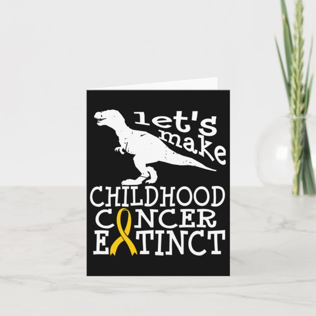 Childhood Cancer Dipg Awareness Extinct Gold Ribbo Card (Front)