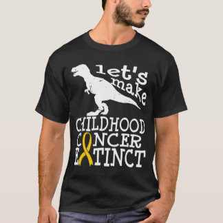 Childhood Cancer DIPG Awareness Extinct Gold Ribbo T-Shirt
