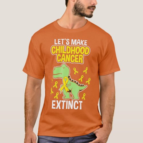Childhood Cancer Extinct Dinosaur Dino Pediatricia T_Shirt