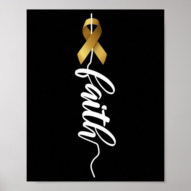Childhood Cancer Faith Childhood Cancer Awareness  Poster (Front)