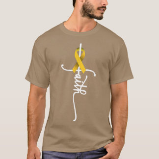 Childhood Cancer Faith Childhood Cancer Awareness  T-Shirt