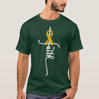 Childhood Cancer Faith Childhood Cancer Awareness  T-Shirt