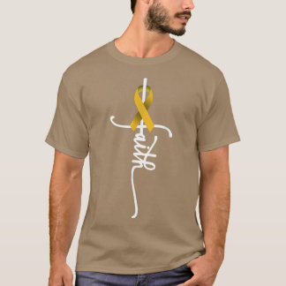 Childhood Cancer Faith Childhood Cancer Awareness  T-Shirt