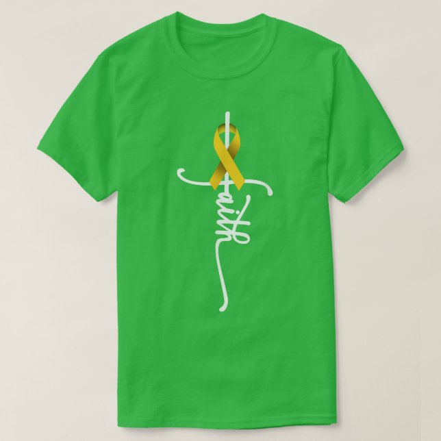 Childhood Cancer Faith Childhood Cancer Awareness  T-Shirt (Design Front)