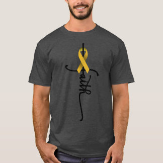 Childhood Cancer Faith Childhood Cancer Awareness  T-Shirt