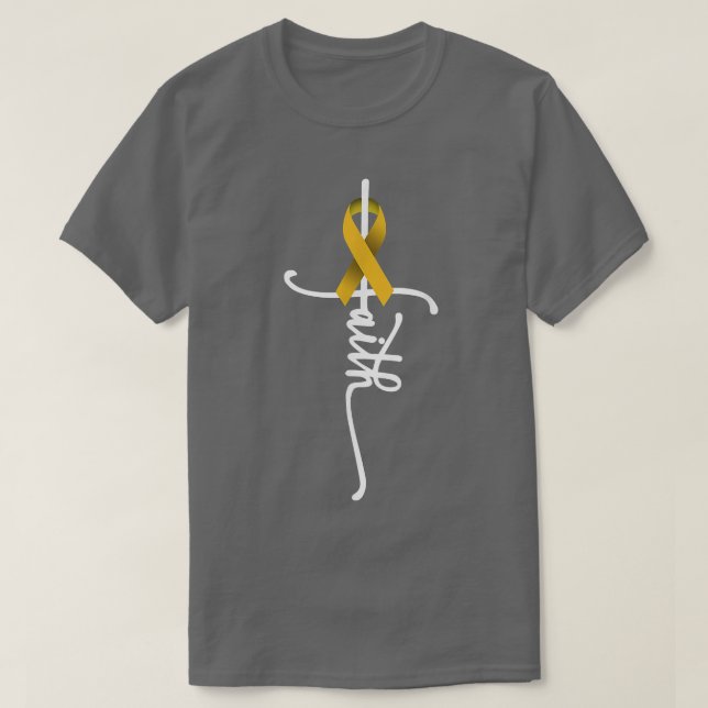 Childhood Cancer Faith Childhood Cancer Awareness  T-Shirt (Design Front)