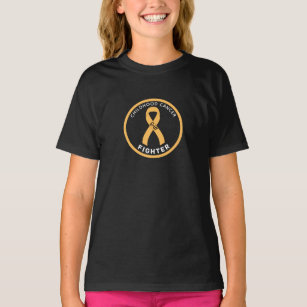 Childhood Cancer Fighter Ribbon Black Girls' T-Shirt