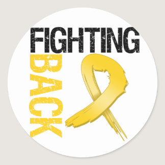 Childhood Cancer Fighting Back Classic Round Sticker