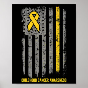 Childhood Cancer Flag Childhood Cancer Awareness Poster