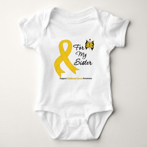 Childhood Cancer For My Sister Baby Bodysuit