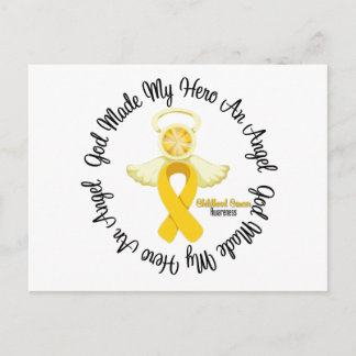 Childhood Cancer God Made My Hero An Angel Postcard