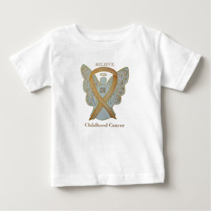 Childhood Cancer Gold Awareness Ribbon Angel Shirt