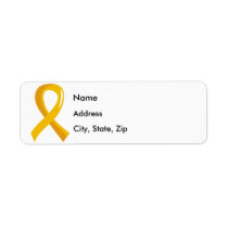 Childhood Cancer Gold Ribbon 3 Label