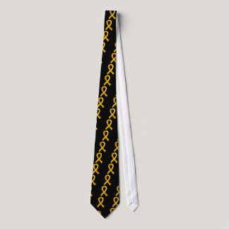 Childhood Cancer Gold Ribbon 3 Tie