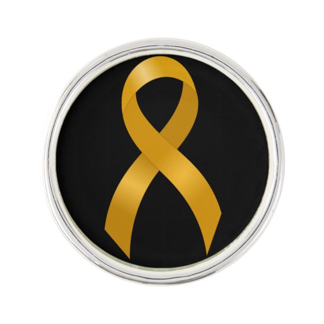 Childhood Cancer Gold Ribbon Lapel Pin (Front)