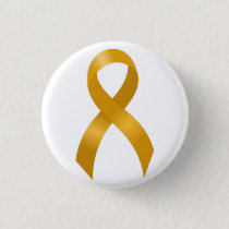 Childhood Cancer Gold Ribbon Pinback Button