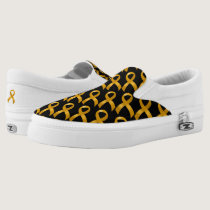 Childhood Cancer Gold Ribbon Slip-On Sneakers