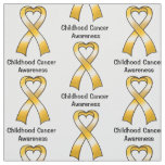 Childhood Cancer Heart Ribbon Fabric