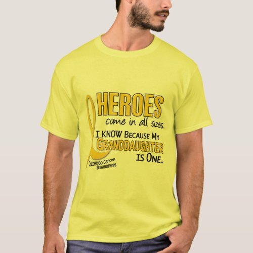 Childhood Cancer Heroes All Sizes 1 Granddaughter T_Shirt