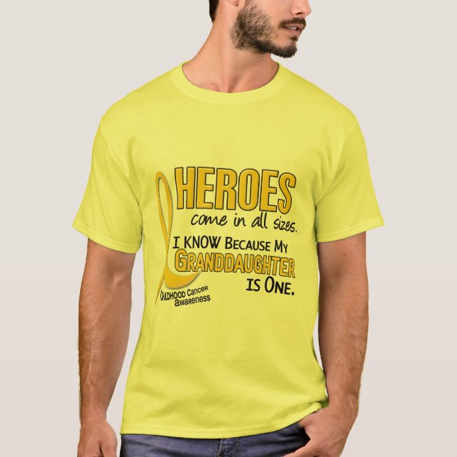 Childhood Cancer Heroes All Sizes 1 Granddaughter T-Shirt (Front)