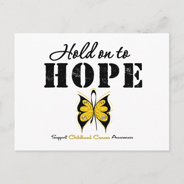 Childhood Cancer Hold On To Hope Postcard (Front)