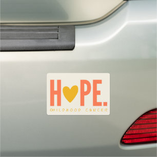 childhood cancer HOPE gold heart Car Bumper Magnet