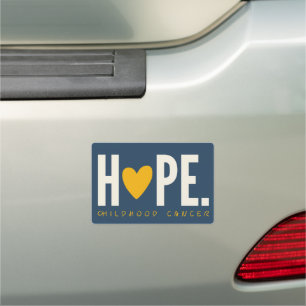 childhood cancer HOPE gold heart Car Magnet