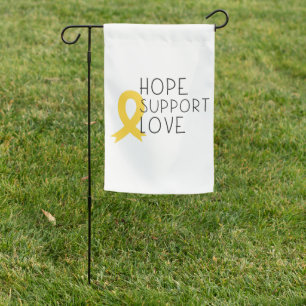 childhood cancer. hope.support.love. Garden Flag