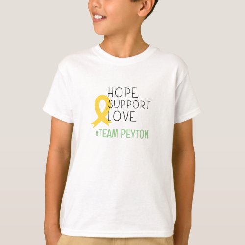 childhood cancerhopeteamName Custom Kids T_Shirt