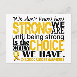 Childhood Cancer How Strong We Are Postcard