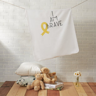 childhood cancer. I am brave. Baby Blanket