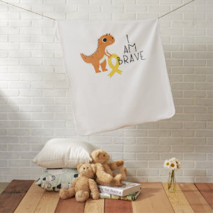 childhood cancer. I am brave. Baby Blanket