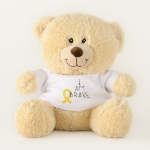 childhood cancer. I am brave. Teddy Bear