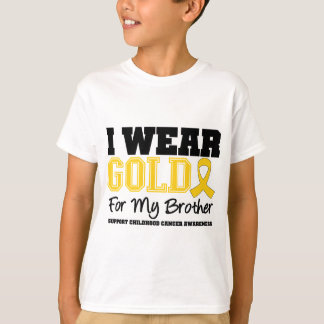 Childhood Cancer I Wear Gold Ribbon Brother T-Shirt