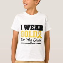 Childhood Cancer I Wear Gold Ribbon Cousin T-Shirt