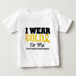 Childhood Cancer I Wear Gold Ribbon For Me Baby T-Shirt