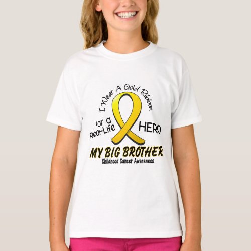 Childhood Cancer I Wear Gold Ribbon For My Brother T_Shirt