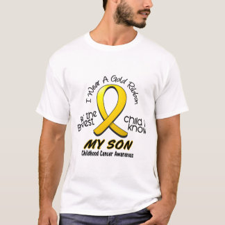 Childhood Cancer I Wear Gold Ribbon For My Son T-Shirt