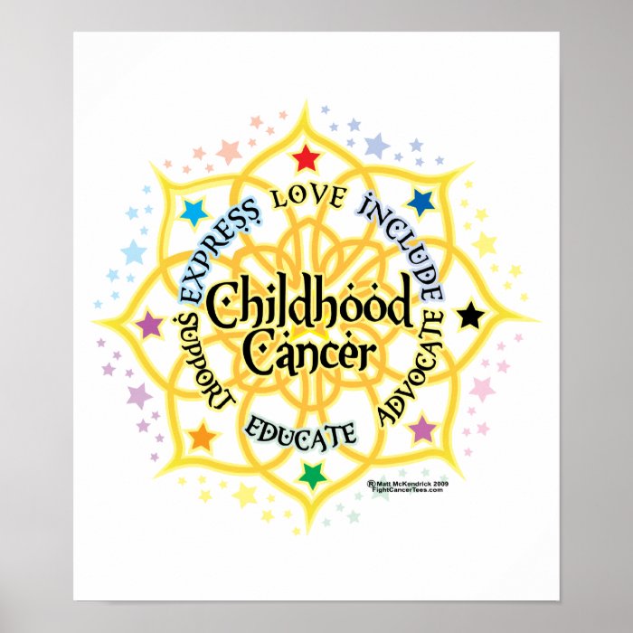 Childhood Cancer Lotus Posters