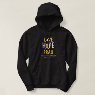 childhood cancer.love.hope.pray. Pullover Hoodie
